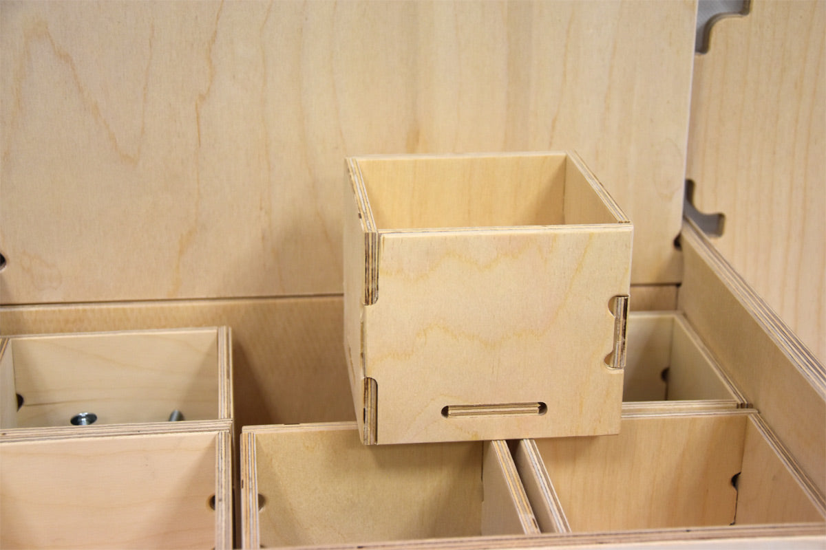 Hangende organizer met 6 bakken