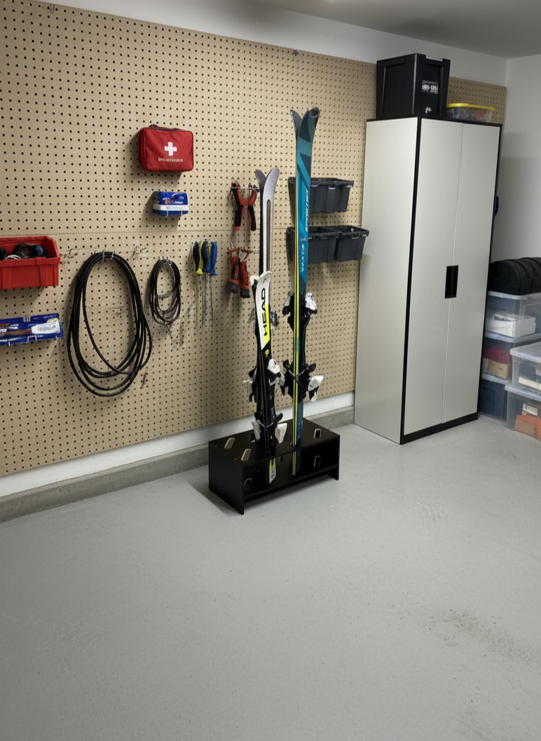 Houten skistandaard – 8 paar, 61 x 33 cm