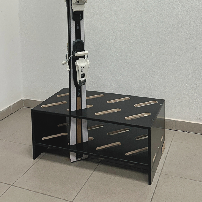 Houten skistandaard – 8 paar, 61 x 33 cm