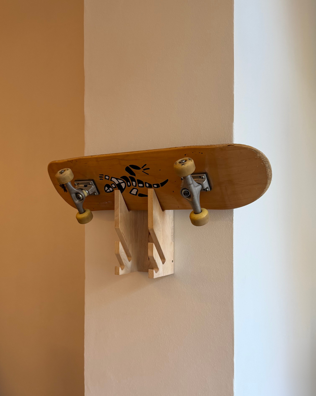 Wandhouder voor 2 skateboards