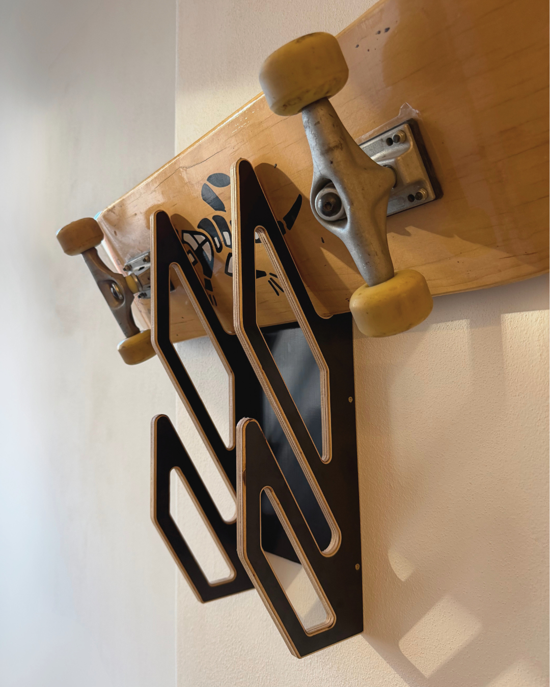 Zwart wandrek voor 2 skateboards