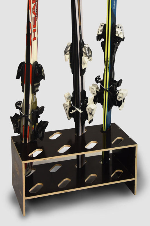 Houten skistandaard – 8 paar, 61 x 33 cm