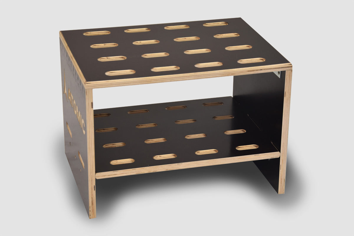 Houten standaard voor 8 paar langlaufski’s