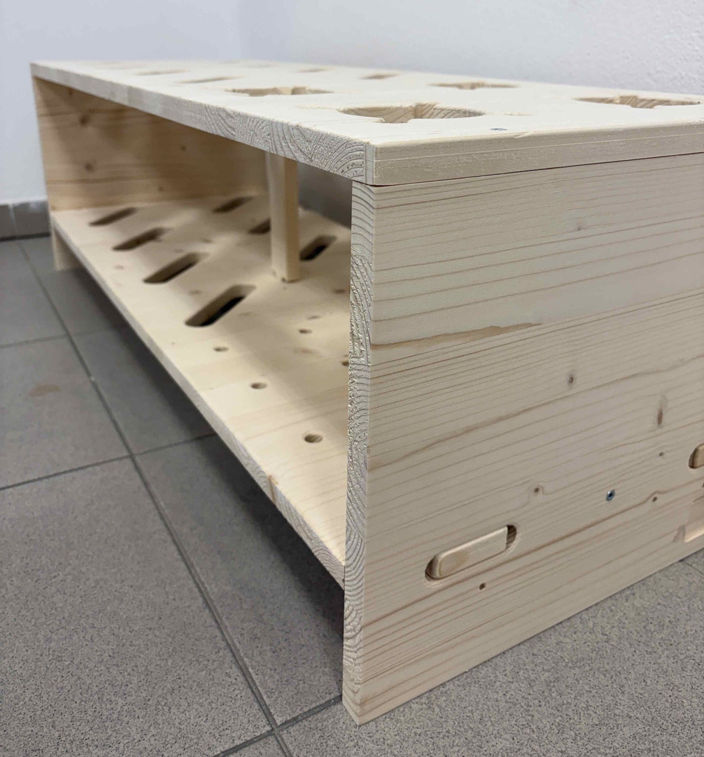 Gecombineerde houten standaard voor ski’s, langlaufski’s en stokken - Natuurkleur